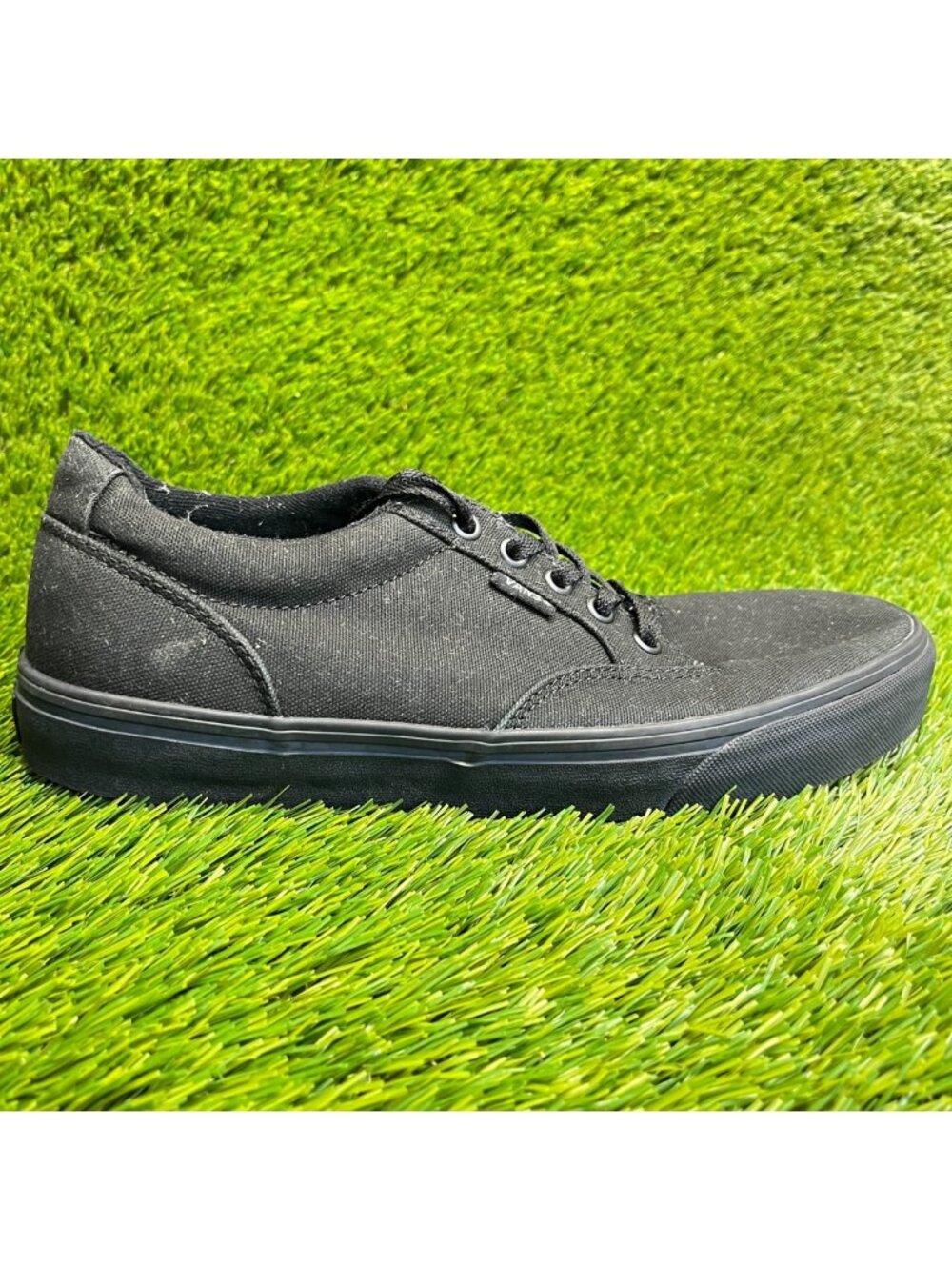 Vans Atwood Deluxe Mens Size 9 Black Athletic Skateboard Walking Shoes Sneakers